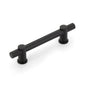 Schaub And Company - Fonce,Bar Pull,4'' Cc With Matte Black Bar And Polished Nickel Stems - Matte Black