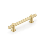 Schaub And Company - Fonce Bar Pull, 4'' cc with Satin Brass - Satin Brass