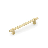 Schaub And Company - Fonce Bar Pull, 6'' cc with Satin Brass - Satin Brass