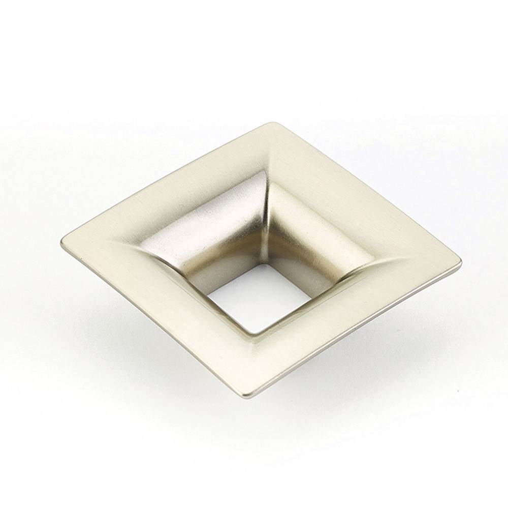 Schaub And Company - Pull, Flared Square,Satin Nickel, 32 mm cc - Satin Nickel