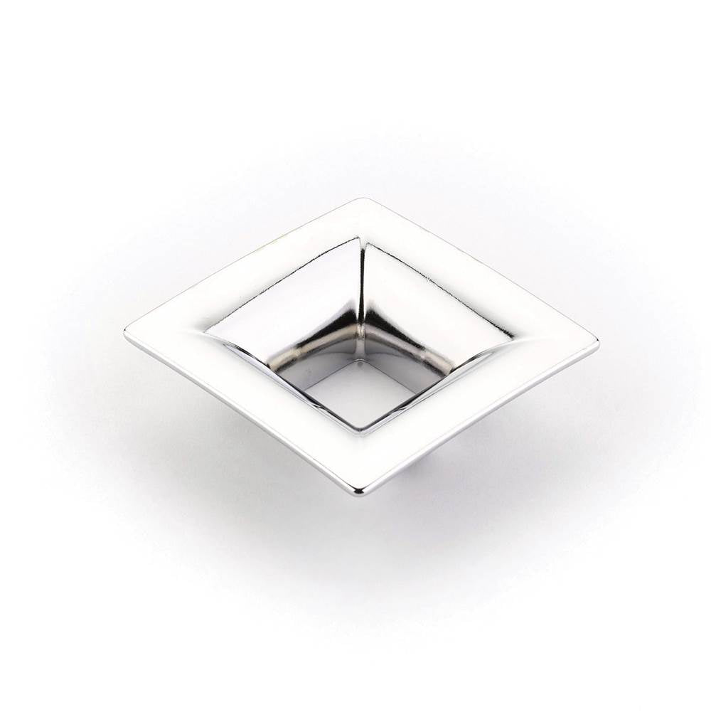 Schaub And Company - Pull, Flared Square, Polished Chrome, 32 mm cc - Polished Chrome