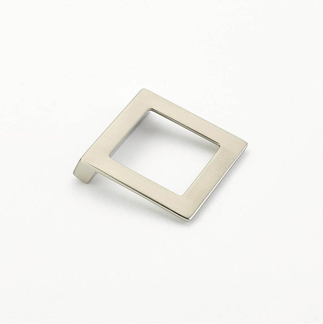Schaub And Company - Pull, Angled Square, Satin Nickel, 32 mm cc - Satin Nickel