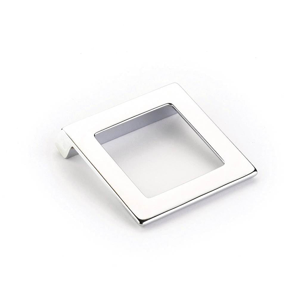 Schaub And Company - Pull, Angled Square, Polished Chrome, 32 mm cc - Polished Chrome