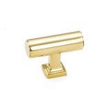 Schaub And Company - T-Pull, Unlacquered Brass, 1/2'' - Unlacquered Brass