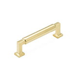 Schaub And Company - Pull, Unlacquered Brass, 4'' cc - Unlacquered Brass