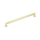 Schaub And Company - Concealed Surface, Appliance Pull, Unlacquered Brass, 15'' cc - Unlacquered Brass