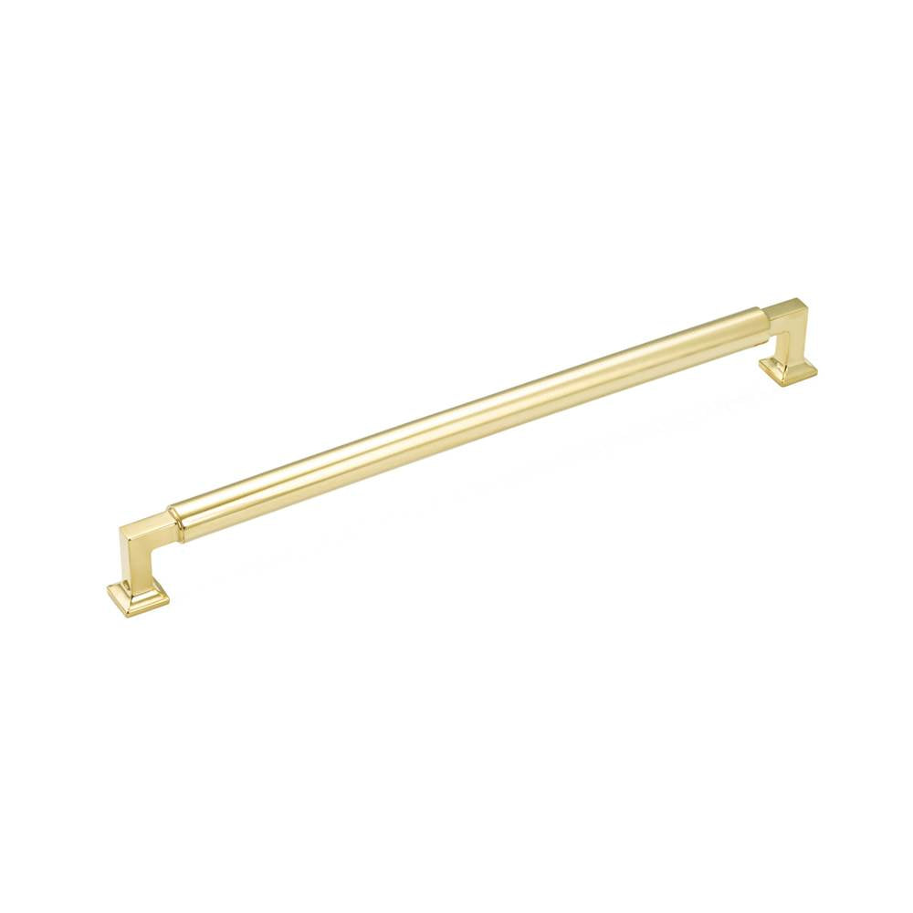 Schaub And Company - Back to Back, Appliance Pull, Unlacquered Brass, 15'' cc - Unlacquered Brass