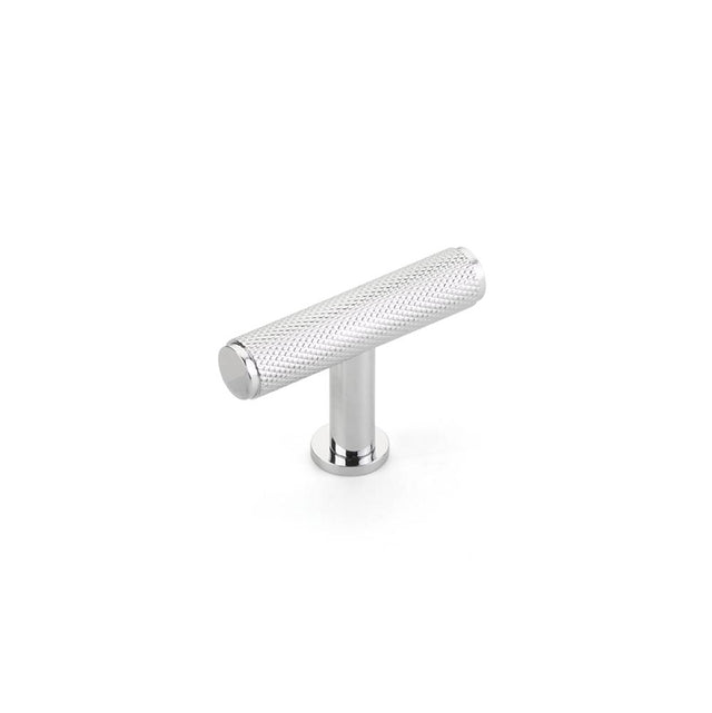 Schaub And Company - Pub House, T-Knob, Knurled, Polished Chrome, 2'' cc - Polished Chrome