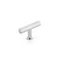 Schaub And Company - Pub House, T-Knob, Knurled, Polished Chrome, 2'' cc - Polished Chrome