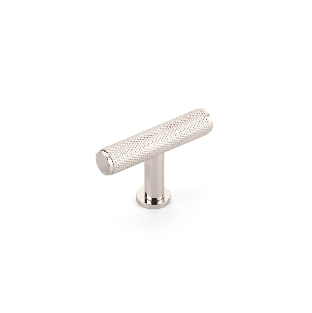 Schaub And Company - Pub House, T-Knob, Knurled, Polished Nickel, 2'' cc - Polished Nickel