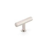 Schaub And Company - Pub House, T-Knob, Knurled, Polished Nickel, 2'' cc - Polished Nickel