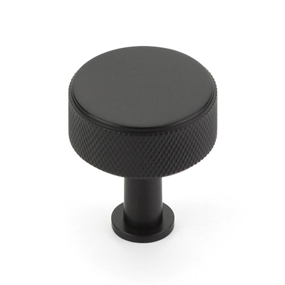 Schaub And Company - Pub House, Knob, Knurled, Matte Black, 1-1/4'' cc - Matte Black