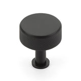 Schaub And Company - Pub House, Knob, Knurled, Matte Black, 1-1/4'' cc - Matte Black