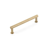 Schaub And Company - Pub House, Pull, Knurled, Signature Satin Brass, 5'' cc - Signature Satin Brass