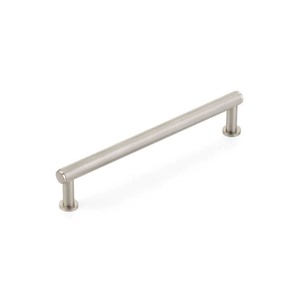 Schaub And Company - Pub House, Pull, Knurled, Brushed Nickel, 6'' cc - Brushed Nickel