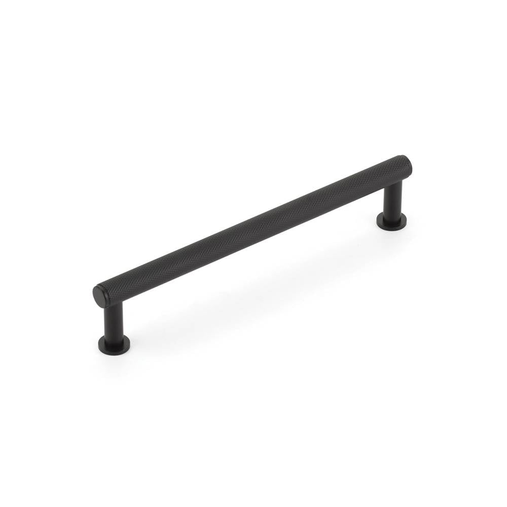 Schaub And Company - Pub House, Pull, Knurled, Matte Black, 6'' cc - Matte Black