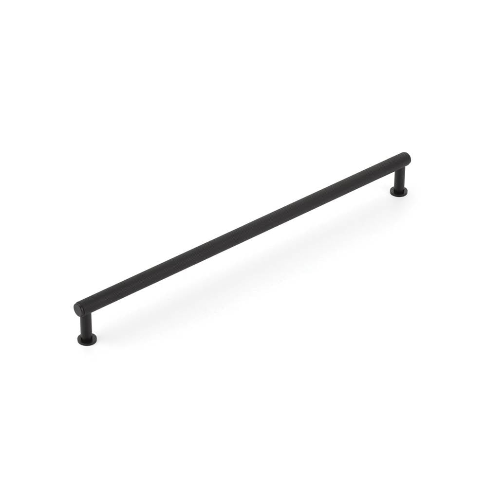 Schaub And Company - Pub House, Pull, Knurled, Matte Black, 12'' cc - Matte Black