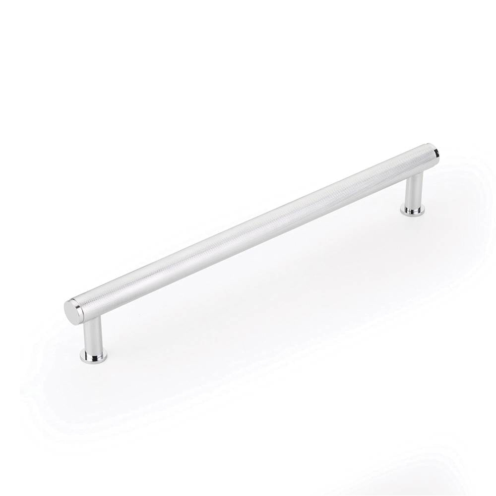 Schaub And Company - Pub House, Appliance Pull, Knurled, Polished Chrome, 12'' cc - Polished Chrome
