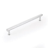 Schaub And Company - Pub House, Appliance Pull, Knurled, Polished Chrome, 12'' cc - Polished Chrome