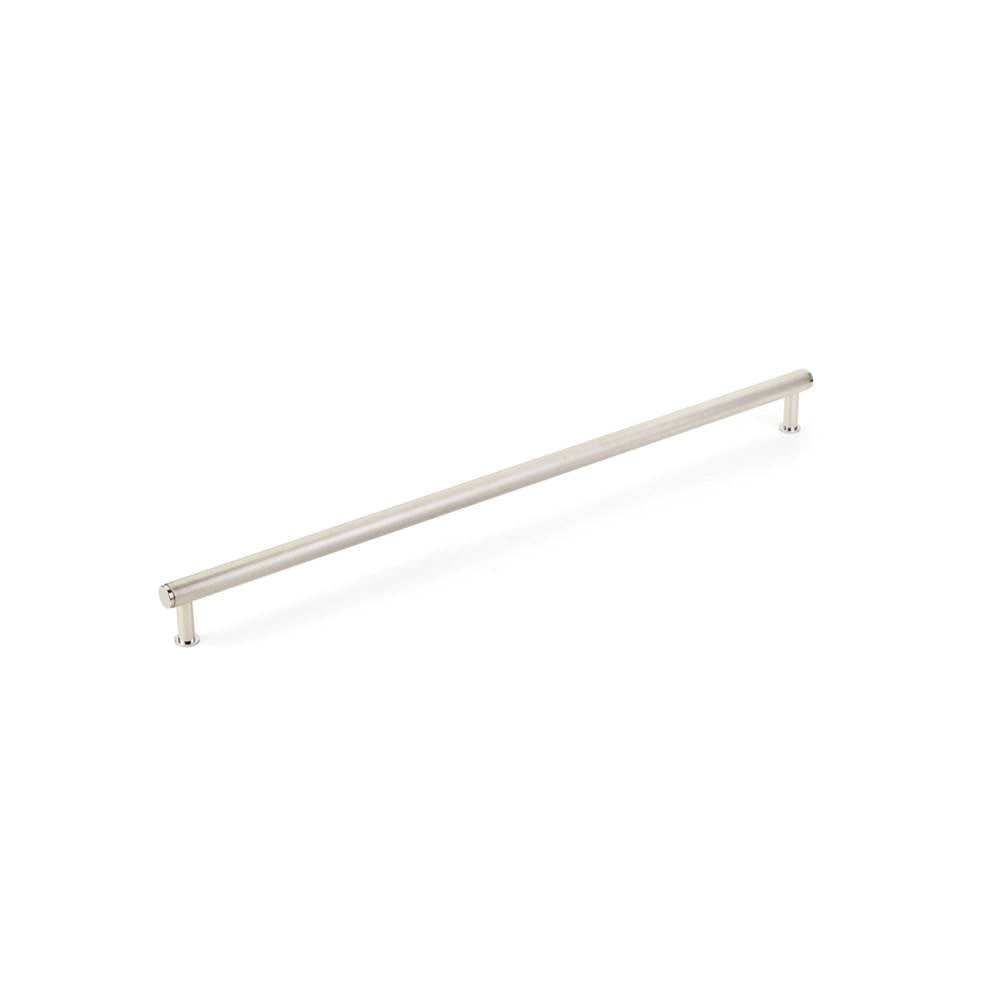 Schaub And Company - Pub House, Appliance Pull, Knurled, Polished Nickel, 24'' cc - Polished Nickel