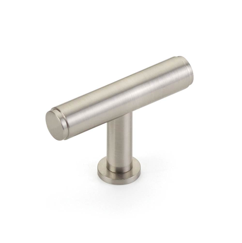 Schaub And Company - Pub House, T-Knob, Brushed Nickel, 2'' - Brushed Nickel
