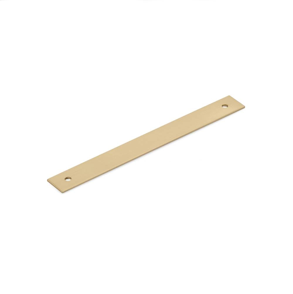 Schaub And Company - Pub House, Backplate for Pull, Signature Satin Brass, 6'' cc - Signature Satin Brass