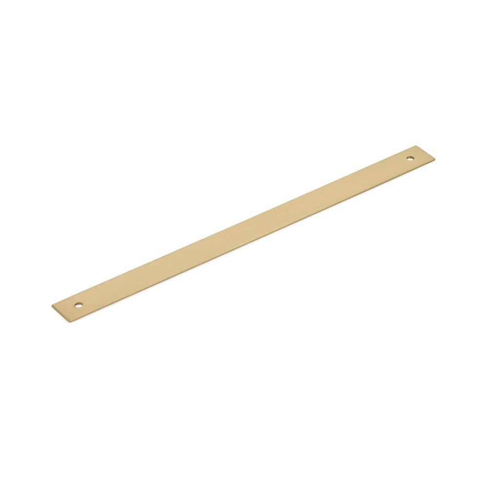 Schaub And Company - Pub House, Backplate for Pull, Signature Satin Brass, 10'' cc - Signature Satin Brass