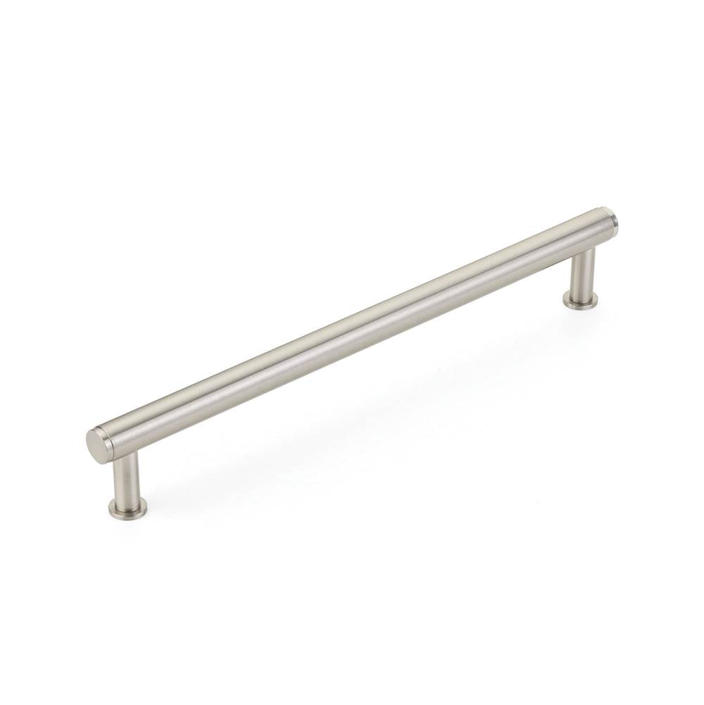 Schaub And Company - Pub House, Appliance Pull, Brushed Nickel, 12'' cc - Brushed Nickel