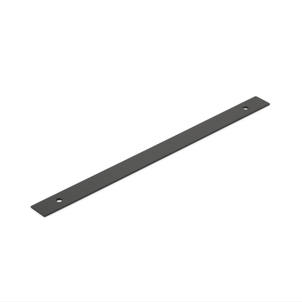 Schaub And Company - Pub House, Backplate for Appliance Pull, Matte Black, 12'' cc - Matte Black