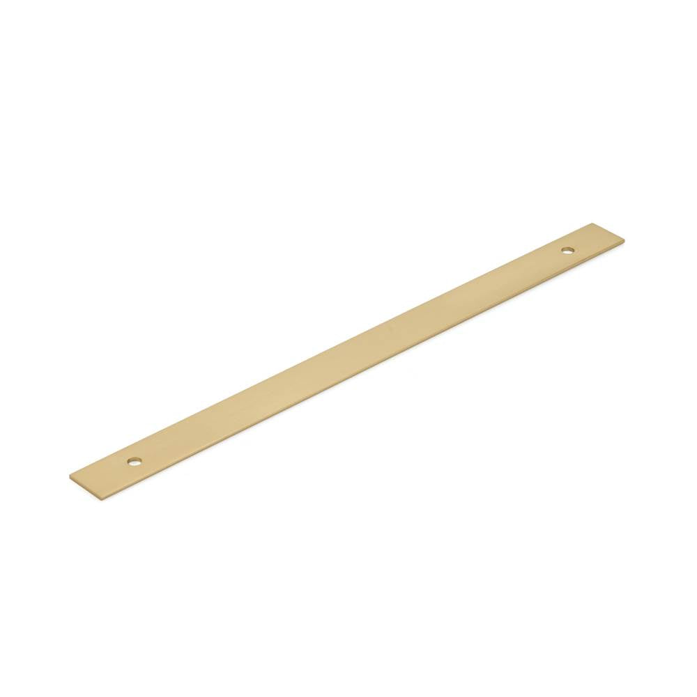 Schaub And Company - Pub House, Backplate for Appliance Pull, Signature Satin Brass, 12'' cc - Signature Satin Brass