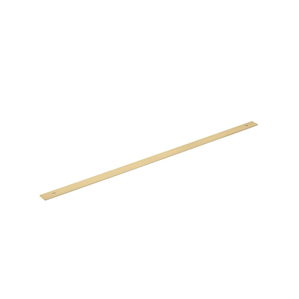 Schaub And Company - Pub House, Backplate for Appliance Pull, Signature Satin Brass, 24'' cc - Signature Satin Brass