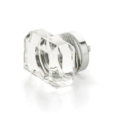Schaub And Company - Rectangular Glass Knob, Polished Chrome, 1-3/4'' - Polished Chrome
