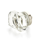 Schaub And Company - Rectangular Glass Knob, Polished Nickel, 1-3/4'' - Polished Nickel