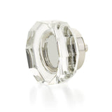 Schaub And Company - Large Multi-Sided Glass Knob, Polished Nickel, 1-3/4'' dia - Polished Nickel