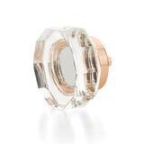 Schaub And Company - Large Multi-Sided Glass Knob, Polished Rose Gold, 1-3/4'' dia - Polished Rose Gold