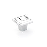 Schaub And Company - Knob, Square, Polished Chrome, 1-1/4'' dia - Polished Chrome