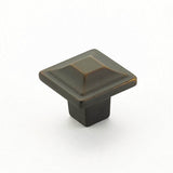 Schaub And Company - Knob, Square, Ancient Bronze, 1-1/4'' dia - Ancient Bronze