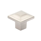 Schaub And Company - Knob, Square, Brushed Nickel, 1-1/4'' dia - Brushed Nickel