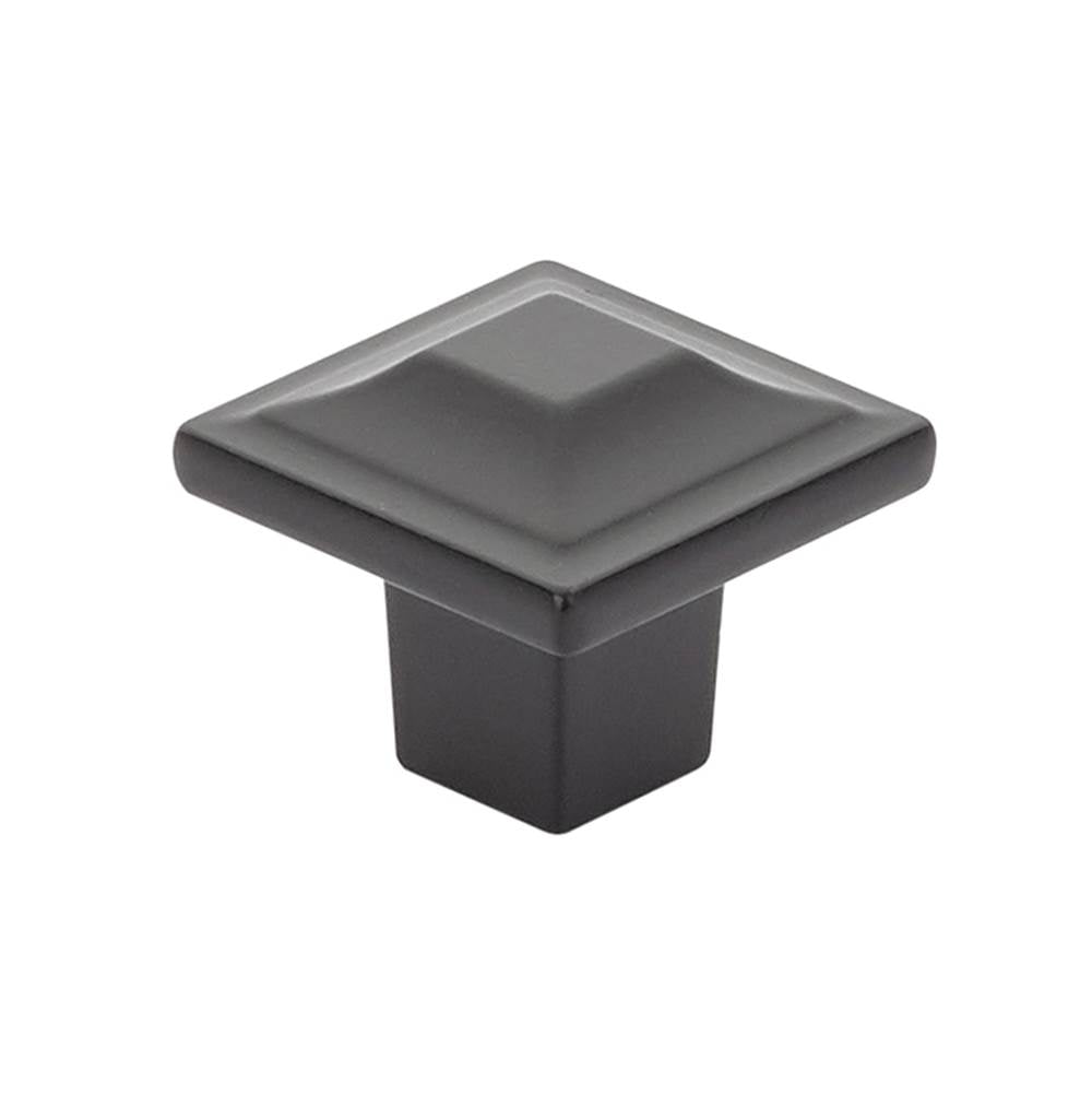 Schaub And Company - Knob, Square, Matte Black, 1-1/4'' dia - Matte Black