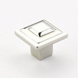 Schaub And Company - Knob, Square, Polished Nickel, 1-1/4'' dia - Polished Nickel