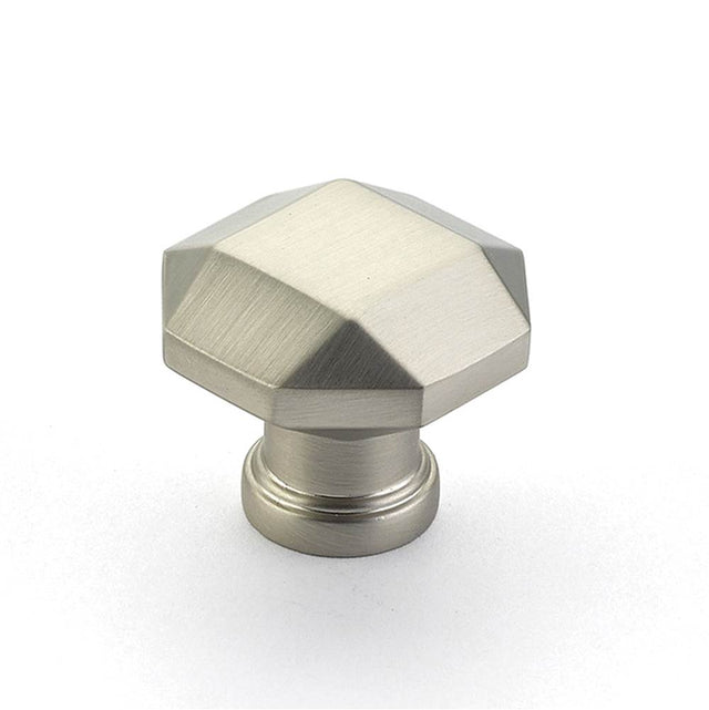 Schaub And Company - Knob, Faceted, Satin Nickel, 1-1/4'' dia - Satin Nickel