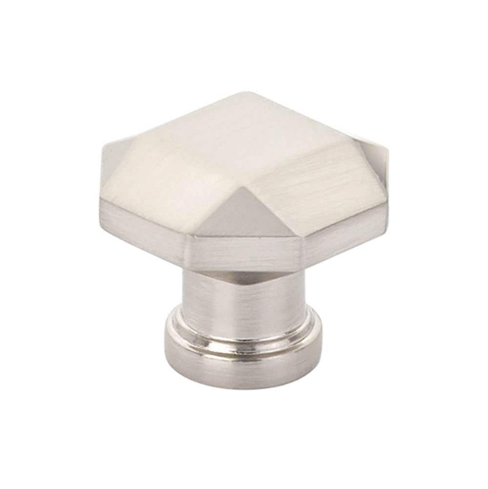 Schaub And Company - Knob, Faceted, Brushed Nickel, 1-1/4'' dia - Brushed Nickel