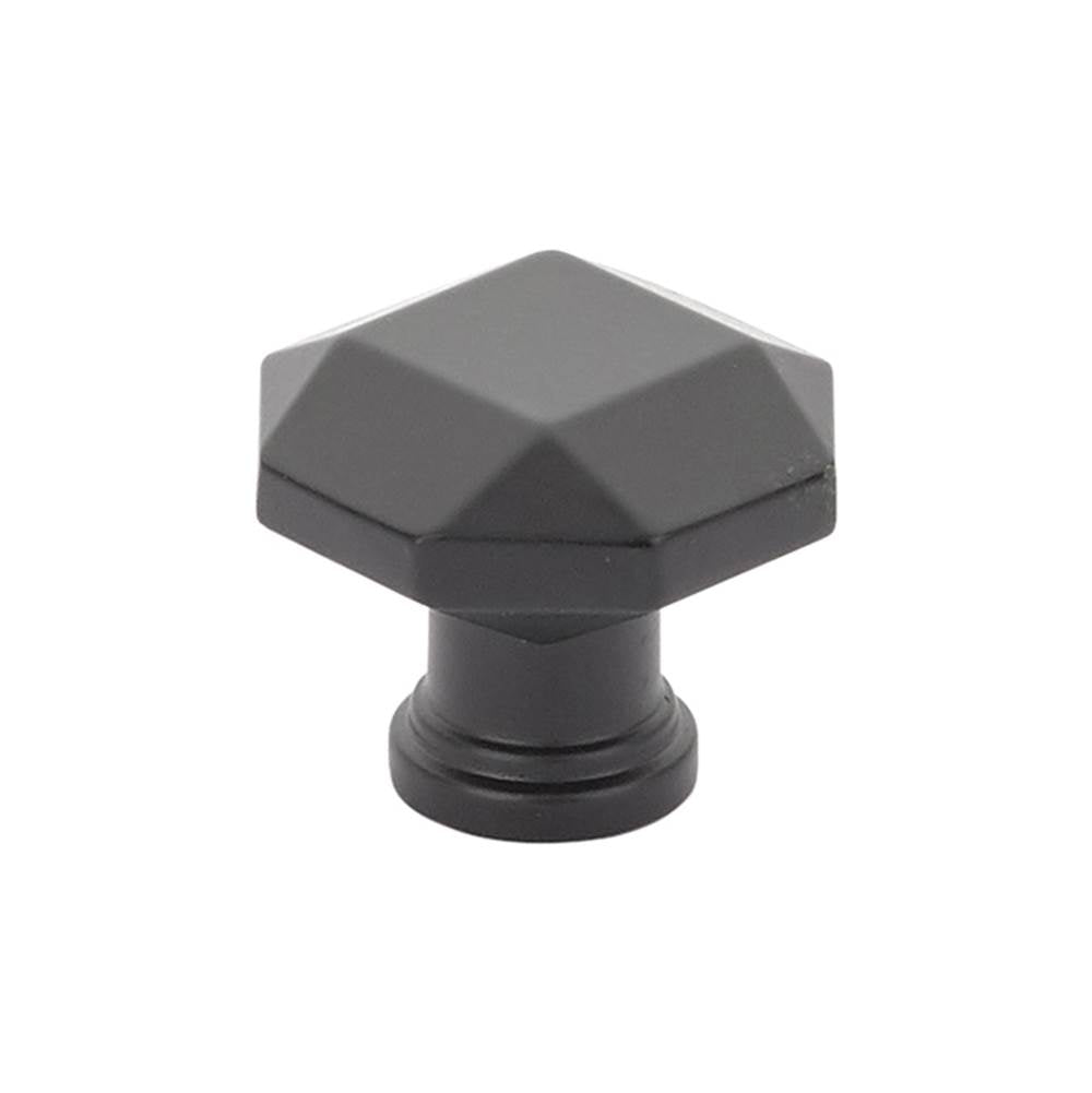 Schaub And Company - Knob, Faceted, Matte Black, 1-1/4'' dia - Matte Black