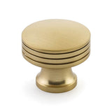 Schaub And Company - Knob, Round, Signature Satin Brass, 1-1/4'' dia - Signature Satin Brass