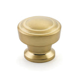 Schaub And Company - Knob, Round, Signature Satin Brass, 1-1/4'' dia - Signature Satin Brass