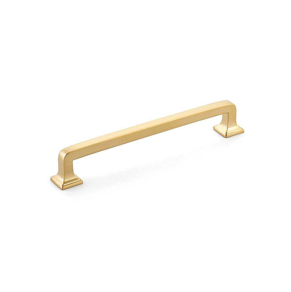 Schaub And Company - Pull, Signature Satin Brass, 6'' cc - Signature Satin Brass