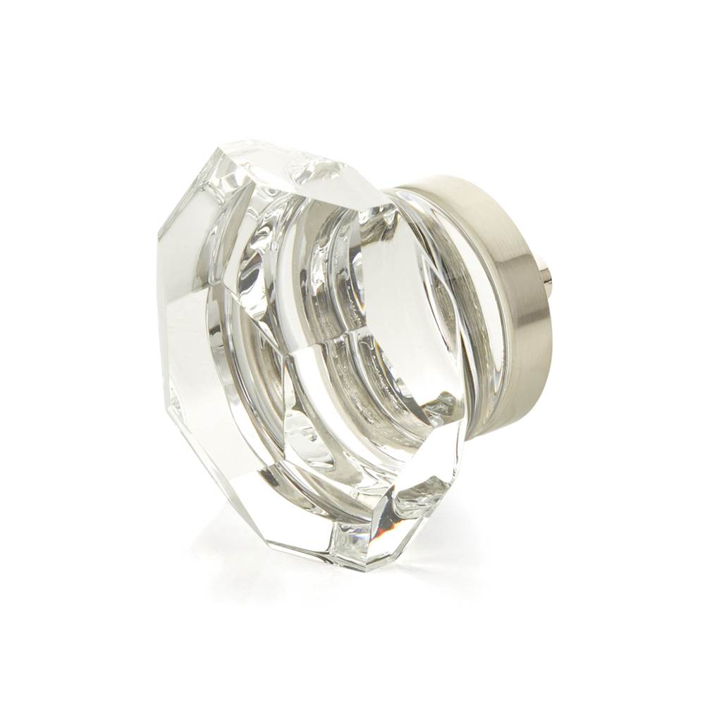 Schaub And Company - Faceted Dome Glass Knob, Satin Nickel, 1-3/4'' dia - Satin Nickel