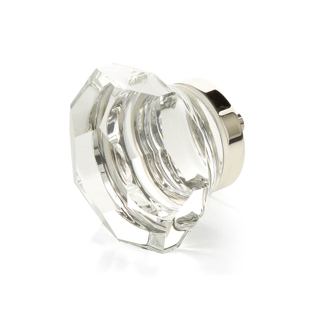 Schaub And Company - Faceted Dome Glass Knob, Polished Nickel, 1-3/4'' dia - Polished Nickel