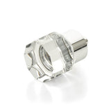Schaub And Company - Round Multi-Sided Glass Knob, Polished Chrome, 1-1/8'' dia - Polished Chrome