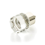 Schaub And Company - Round Multi-Sided Glass Knob, Polished Nickel, 1-1/8'' dia - Polished Nickel